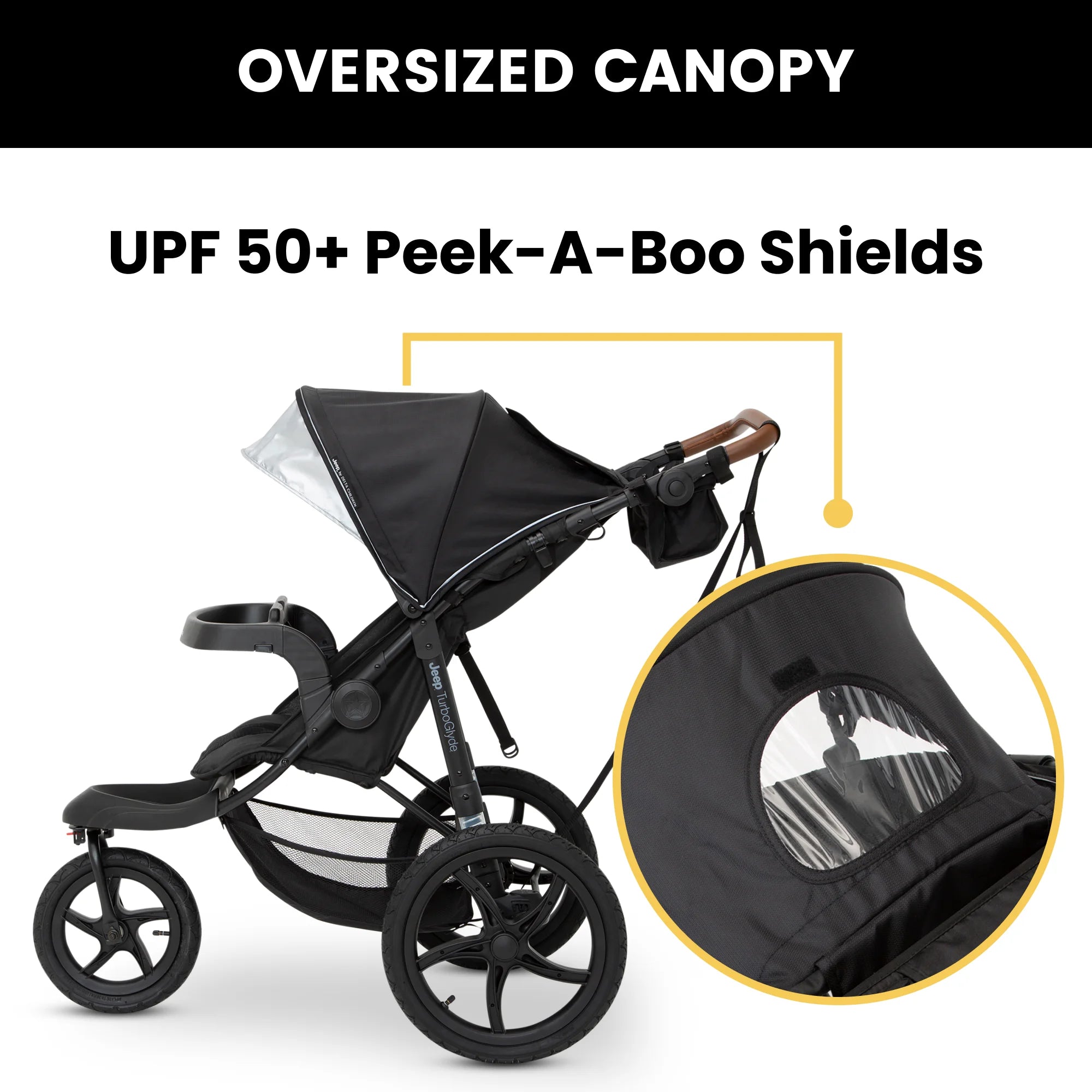 Jeep Turboglyde Jogging Stroller by Delta Children, Black
