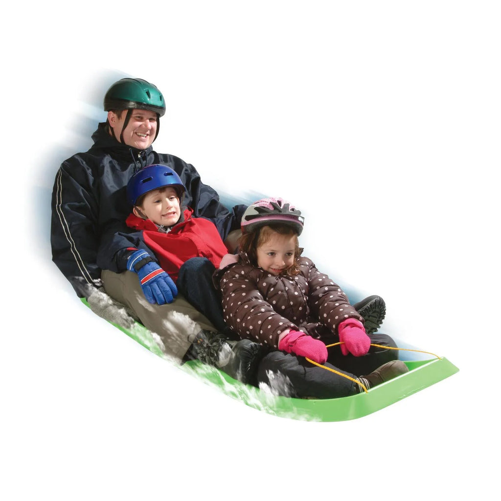 ESP 66" Family Fun Toboggan - Four Rider Sled - Lime 1136 - Color:lime