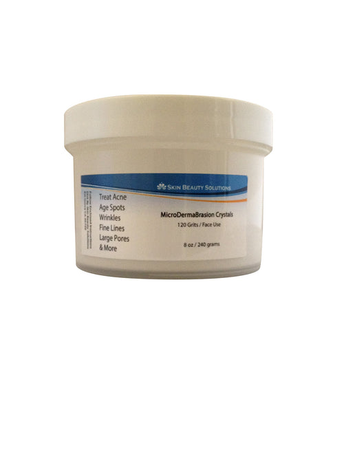 100% MicroDermaBrasion Aluminum Oxide Crystals- 4 oz / 120 grams for Face -120 grits, Pure White Micro Derma Brasion Crystals