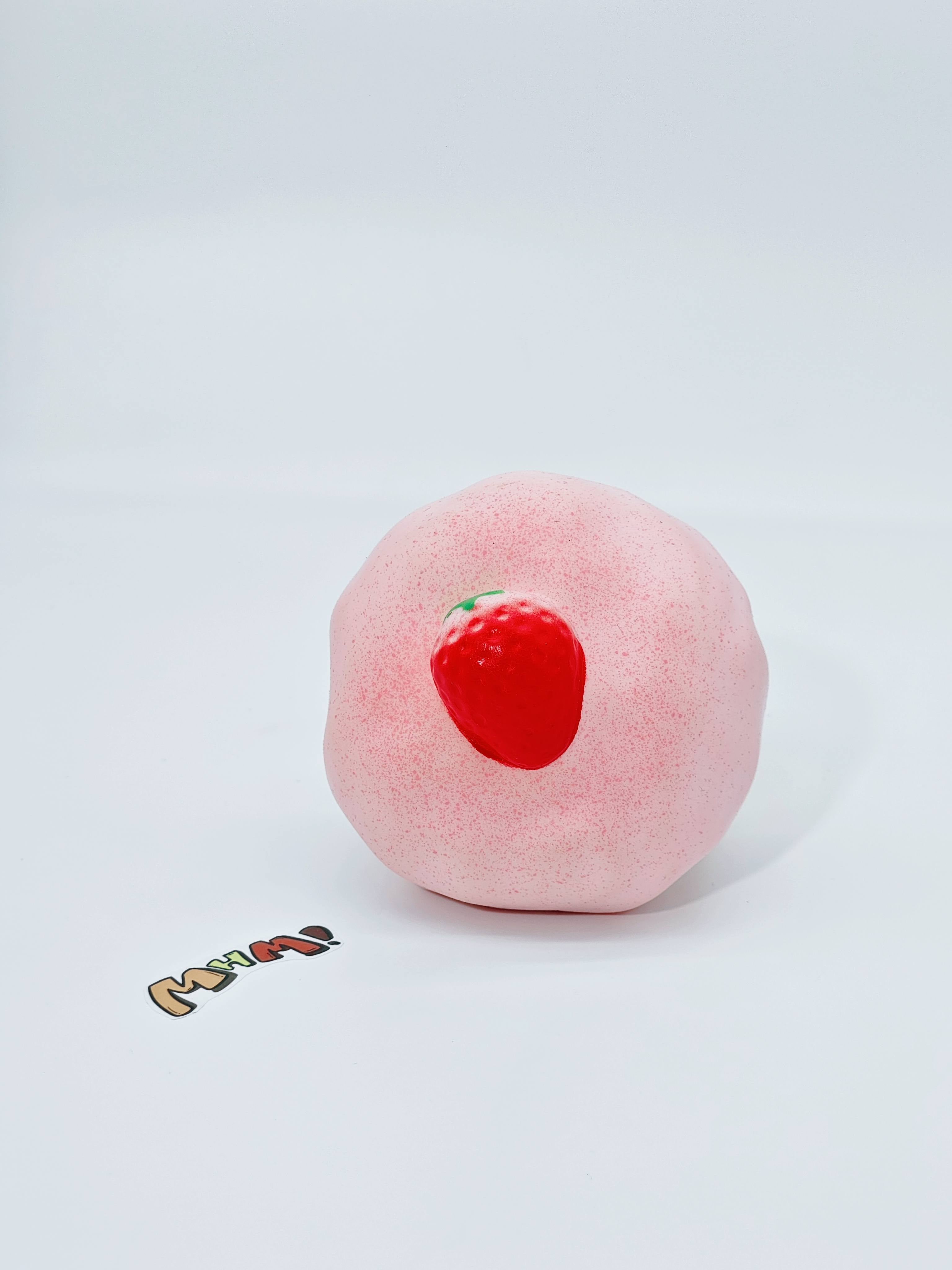 🍓 Pink Strawberry Soufflé Squishy | Dessert Themed Slow Rising Stress Relief Toy