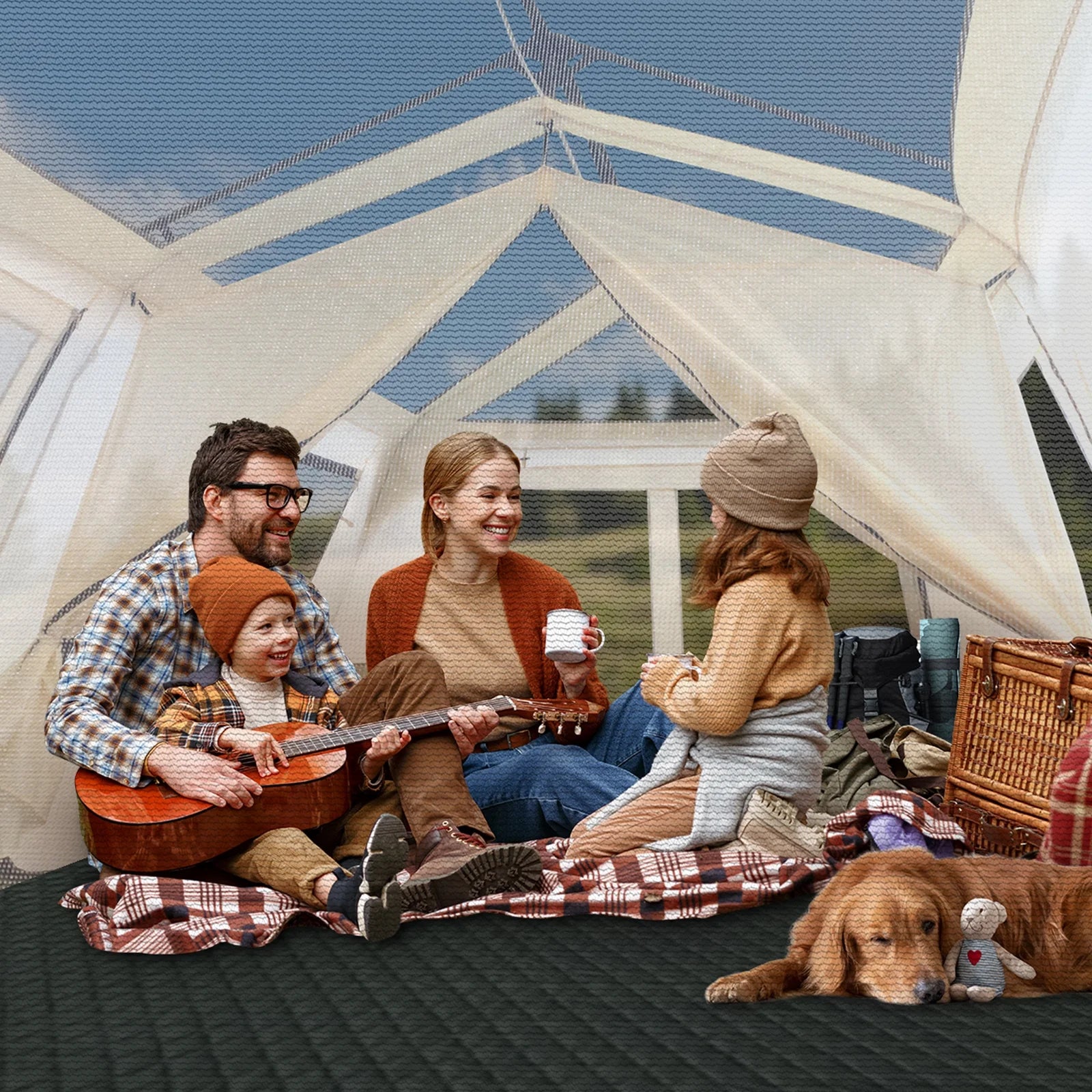 Zimtown 10 Person Tent Large Multi Room Tent for Family Camping Cabin Huge Tent with Carry Bag
