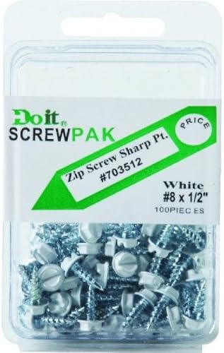 Scroo #8 x 1/2-in Hex Head Self-Drilling Screws, GS Blue (100-Pack)