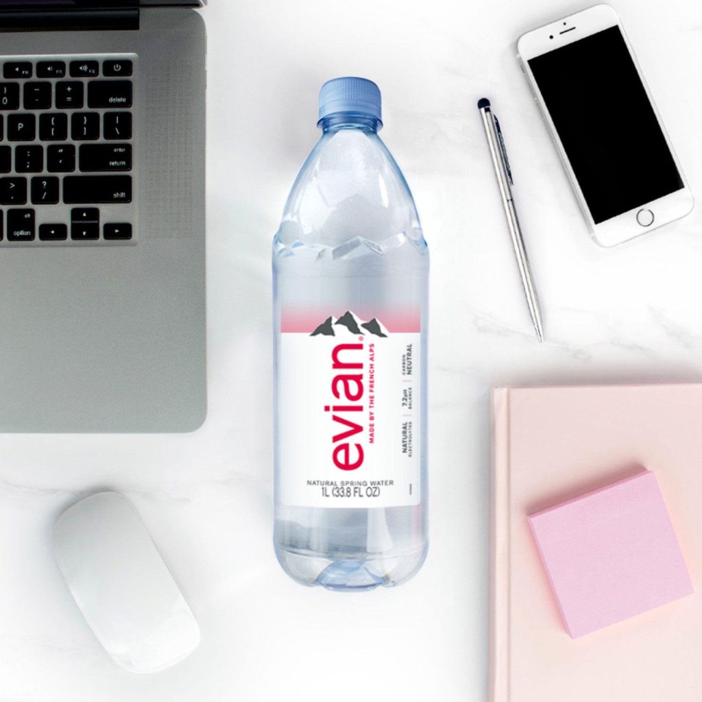Evian Natural Spring Water 1L Bottles, 12 Pack - Pure Hydration