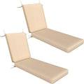 AECOJOY Chaise Lounge Cushions Outdoor Set of 2, 72x21x4 Inch Lounge Chair Cushion, Fade Resistant Patio Sun Lounger Replacement