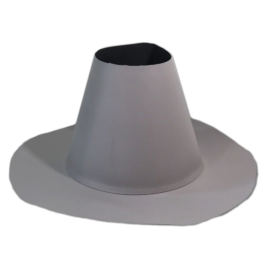 Flashco PVC Small Short Conical Closed Pipe Flashing Roof Boot, 0.5–2.0 in, Gray (17FCBPSSGY)