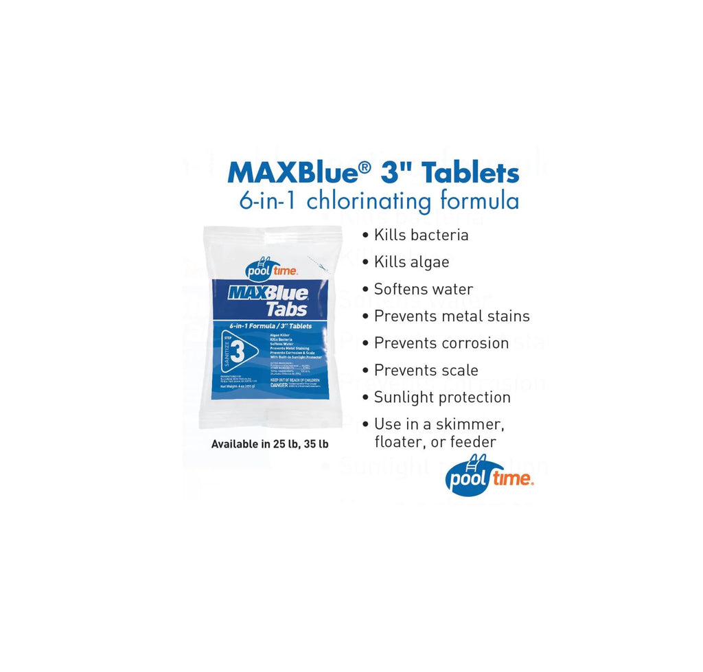 Pool Time Maxblue 3 In. Chlorine Tablets 35 lb