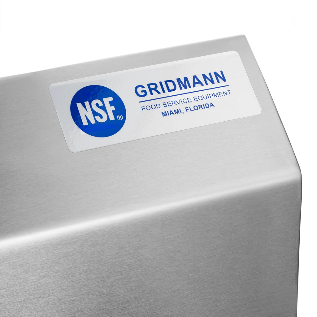 GRIDMANN Commercial NSF Stainless Steel Hand Washing Sink W/ Side Splashes & Faucet, Wall Mount