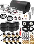 Vixen Air Suspension Kit for Truck/Car Bag/Air Ride/Spring. on Board System - Dual 200psi Compressor, 6 Gallon Tank. for Boat Lift, Towing, Lowering, Load Leveling, Onboard Train Horn VXX1208FW/4863DCF