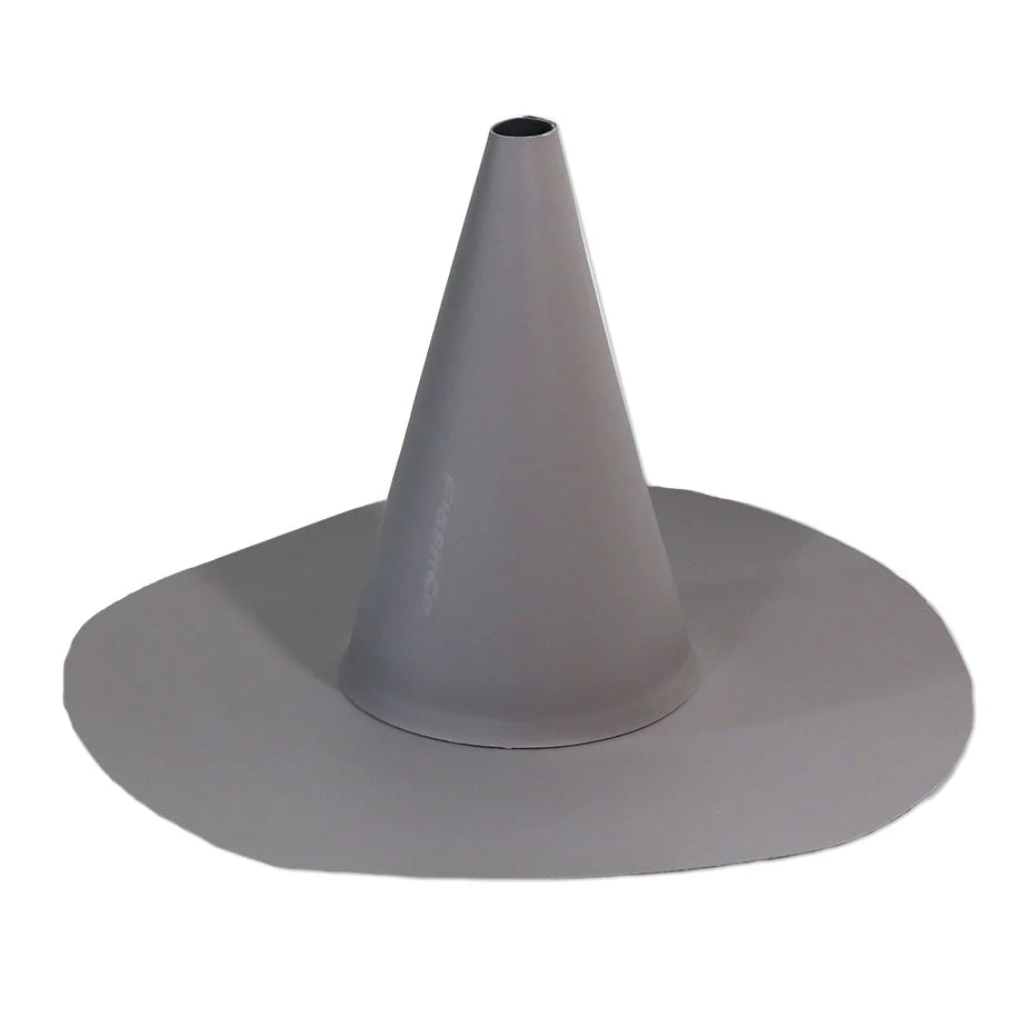 Flashco PVC Small Short Conical Closed Pipe Flashing Roof Boot, 0.5–2.0 in, Gray (17FCBPSSGY)
