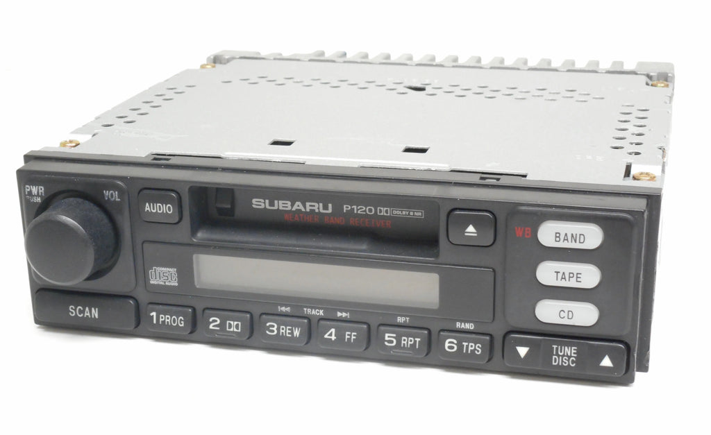 Restored Subaru Legacy 2000 - 2001 Radio AM FM Cassette 86201AE08A - Face P120 (Refurbished)