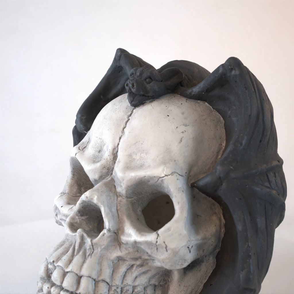 AECOJOY Fire Pit Demon Skull Gas Log for Ventless & Vent Free, Halloween Decor