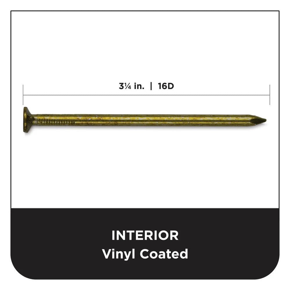 PRO-FIT 3-1/4 in. (16D) Vinyl Coated Sinker Framing Nails, 5 lb Box (310-Count)