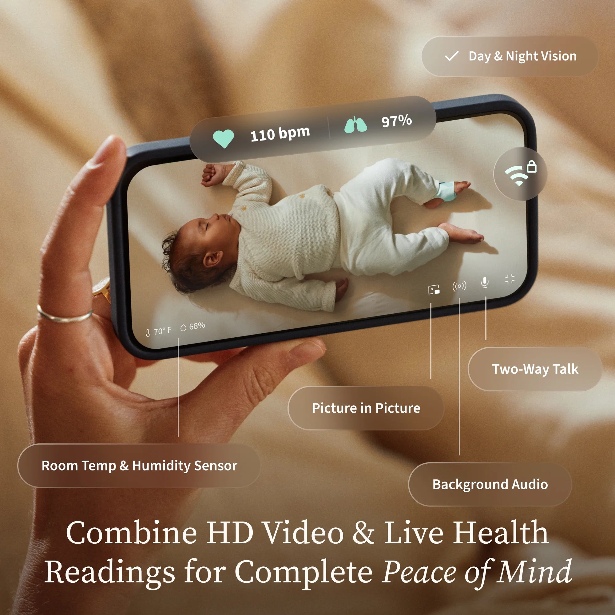 Owlet Dream Duo (3rd Gen) - FDA - Cleared, All - in - One Smart Baby Monitoring with Sock & 2K HD Cam