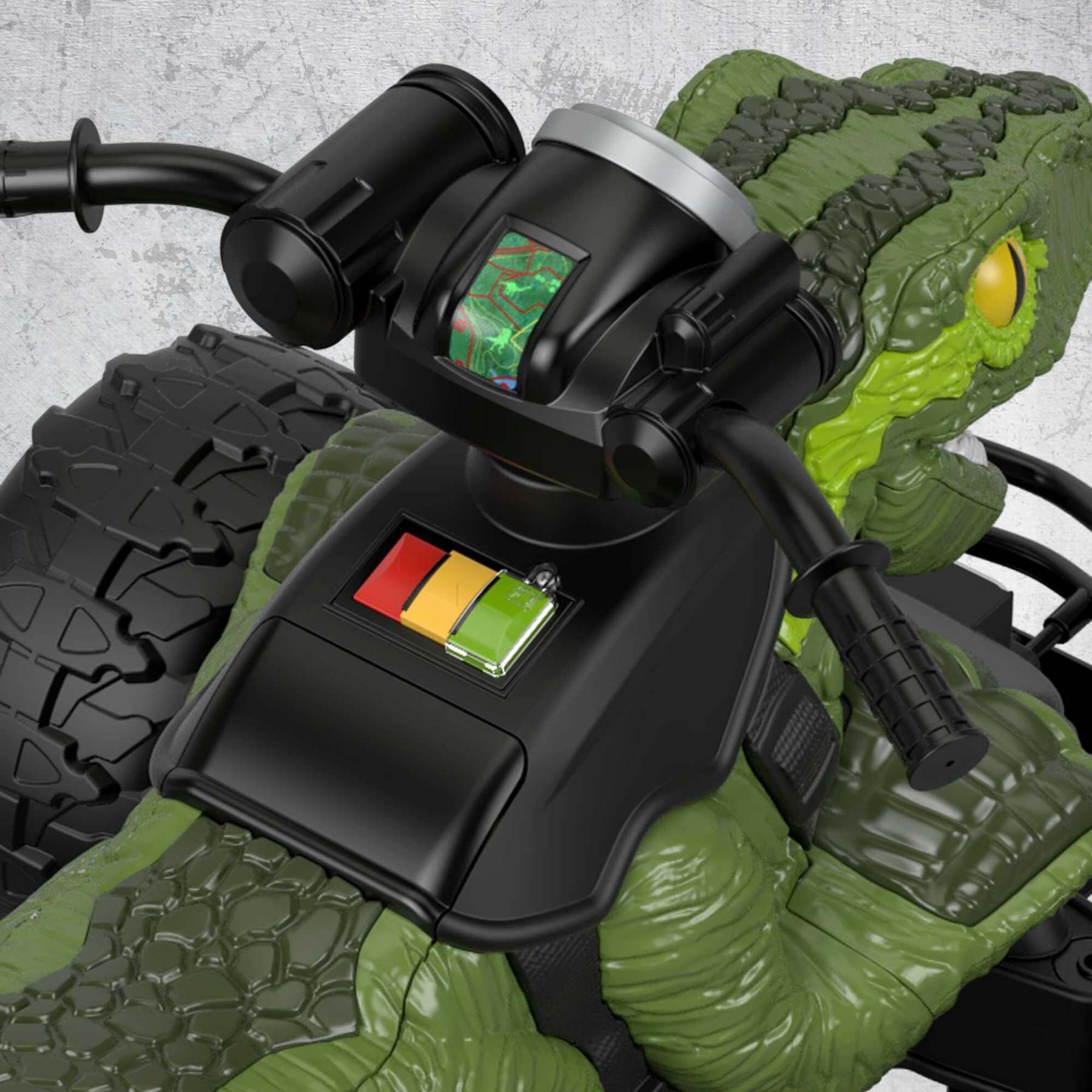 Fisher-Price Power Wheels Jurassic World Dino Racer Ride-On ATV, 6 MPH Green Dinosaur Toy