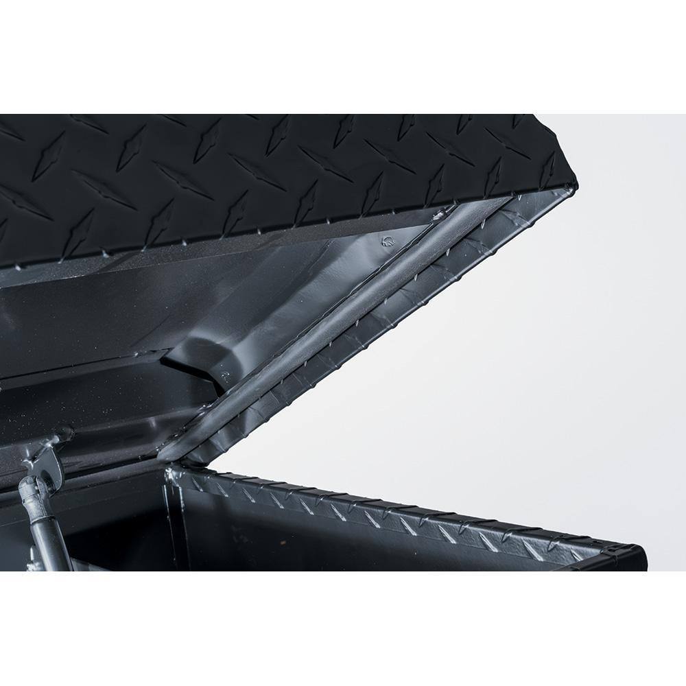 Husky Low Profile Black Aluminum Truck Tool Box for Mid-Size Trucks