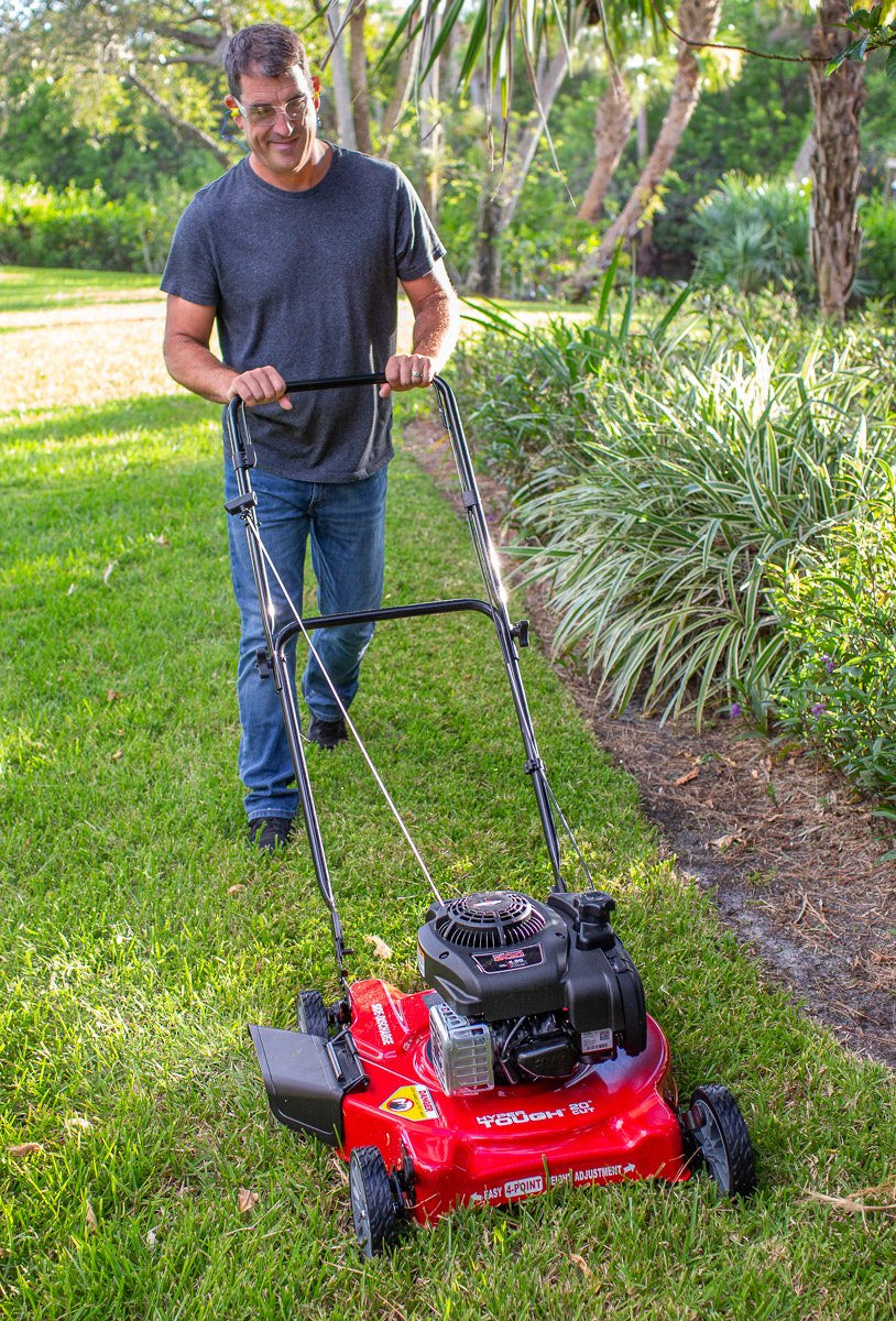 Hyper Tough 20" Gas Push Lawn Mower with 125cc Briggs & Stratton Engine, Prime N Pull Start, 5-Position Height Adjustment