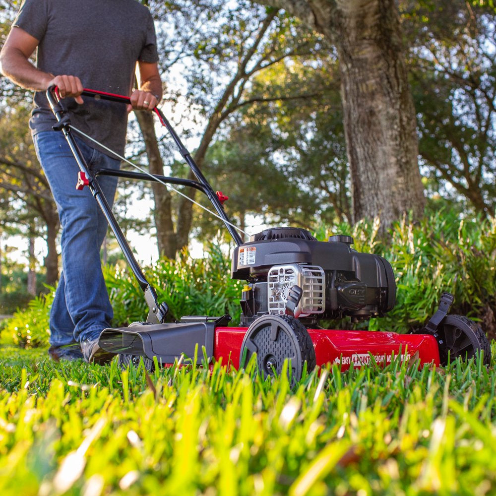 Hyper Tough 20" Gas Push Lawn Mower with 125cc Briggs & Stratton Engine, Prime N Pull Start, 5-Position Height Adjustment