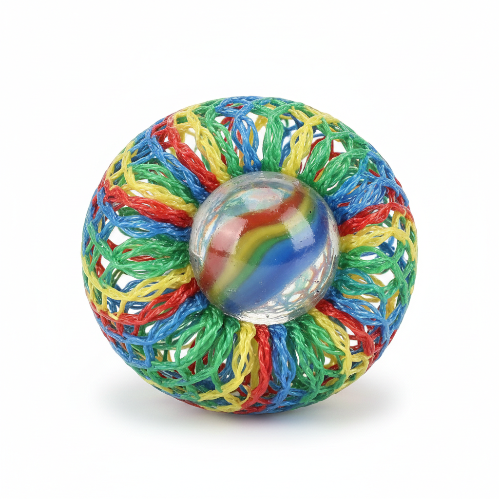 Mesh Marble Squeeze Stress Toy - Satisfying Fidget Ball