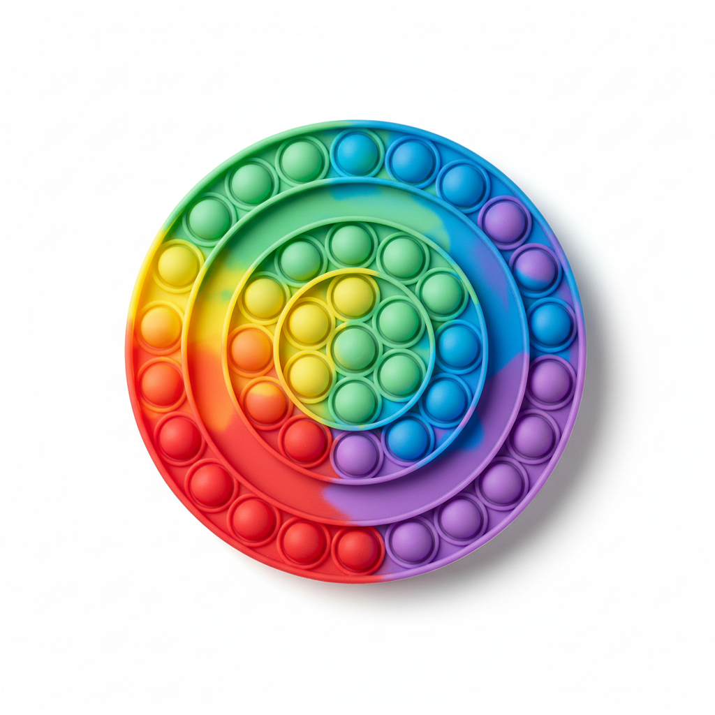 Rainbow Pop It Fidget Toy - Colorful Stress Relief