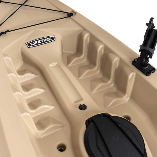 Lifetime Tamarack Angler 100 Fishing Kayak 10ft 2-Pack with Paddles - UV-Protected HDPE, Adjustable Seat, Rod Holders, Tan
