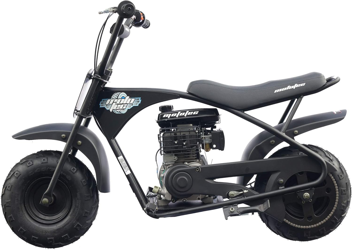 MotoTec 105CC 3.5HP Mini Bike, Black, Alloy Steel, 23mph Speed, Indoor Use, Distance Monitor, 185lbs Capacity