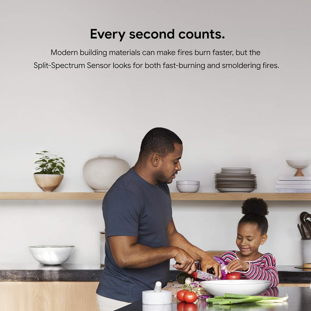Nest Protect Battery Operated Smoke and Carbon Monoxide Detector, White